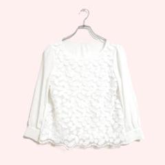 Anatelier 長袖ブラウス M 花柄 きれいめ 柔らか 春秋 かわいい