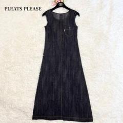 【極美品】pleats please ロングワンピース　長袖　ブラック　L 2025年最新】PLEATS PLEASE レディース ロングワンピースの人気