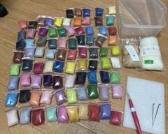 羊毛フェルト87種類 ニードル まとめ売り　初心者用キット