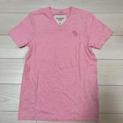 Abercrombie & Fitch ピンク Vネック Tシャツ M