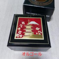 右田工芸　日本のオルゴール付き宝石箱 富士山　さくら　日本製　彫金　工芸品