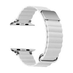 Apple Watch マグネット式 PUレザーバンド 白 38/40/41