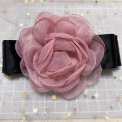 花　リボン　バレッタ