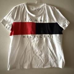 【新品】トミーヒルフィガー　 XL ビッグフラッグ　Tシャツ　白　トリコロール