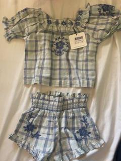 Lali Kids 24ss Blossom Set Minty Check