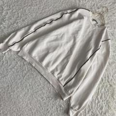 ZARA スウェット アイボリー USA M ライン入り オシャレ カジュアル