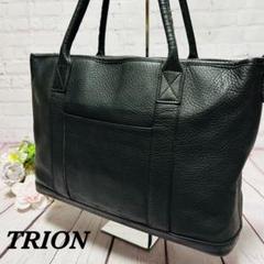 【TRION】 メンズ レザー トートバッグ 肩掛け 自立 A4収納可能 黒 TRION】 メンズ レザー トートバッグ 肩掛け 自立 A4収納可能 黒