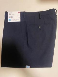 ユニクロ　新品未使用　感動パンツ　ウエスト82cm 裾上げ済み76センチ UNIQLO - 新品 ユニクロ 感動パンツ/コットンライク ウエスト73