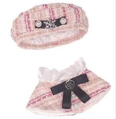 即購入可！ぬい服　ぬいぐるみ服　ポンチョ　ピンク　2点セット10cm