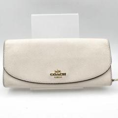 コーチ　長財布　財布　ウォレット　シグネチャー　ホワイト