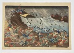 歌川国芳画「上人利益蒙古軍敗北高祖御一代略図」日蓮 復刻