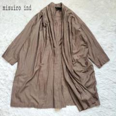 ⭐️mizuiroind⭐️ミズイロインド リネン羽織 カーディガン ベージュ七分袖 mizuiro ind - ⭐️mizuiroind⭐️ミズイロインド リネン羽織