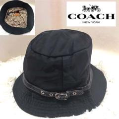 美品　COACH コーチ 帽子 バケット ハット サイズP/S 約54cm