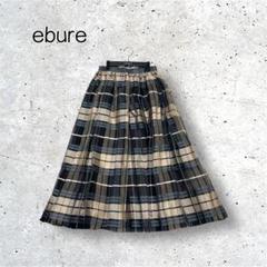 ebure シアーオーガンジーチェックスカート　ネイビー　36 ebure シアーチェックオーガンジープリーツスカート36 - メルカリ