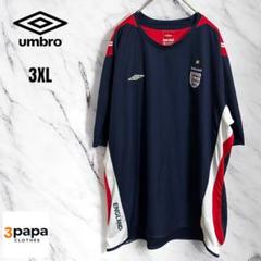 希少 UMBRO アンブロ イングランド代表 刺繍 ワッペン Tシャツ 3XL