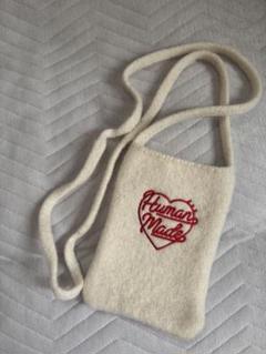 Human Made KNIT MINI SHOULDER BAG - WHITE | Garmentory