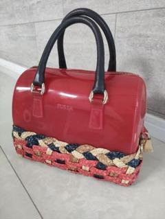限定値下げ！フルラ FURLA キャンディーバッグ パイソン ハンドバッグ FURLA フルラ キャンディバッグ パイソン柄アクセント
