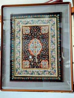 破格 インド刺繍 ザリ刺繍 額入り ジェルコントラスト 宝石 絵画