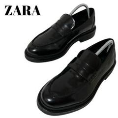 ZARA プラットフォームローファー 38 厚底 プラットフォームローファー - ブラック | ZARA Japan / 日本
