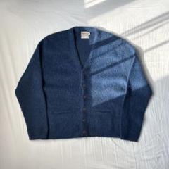 60s モヘアカーディガン　mixカラー　ポケット付　毛足長め　Lサイズ　肉厚 60～70s WOLF BROTHERS Mohair Cardigan Red 60～70年代 モヘア