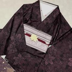 ⚫︎素敵な葡萄柄 紬の着物