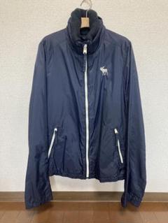 アバクロ　ジャケット　ウィンドブレーカー　ネイビー　紺色　シャカシャカ アバクロジャケットウィンドブレーカーネイビー紺色シャカシャカ