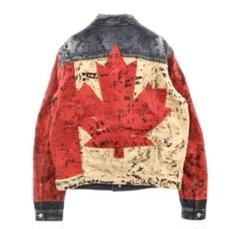 定価17.5万 22SS傑作・プレミア品・極美品 総柄デニムジャケットサイズ48