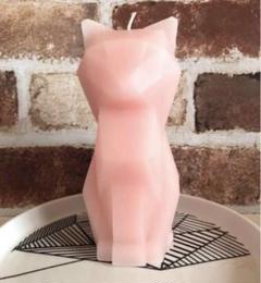 【未使用】大きなキャンドル　北欧雑貨　猫　　ネコ　ピンク　置物　ねこ