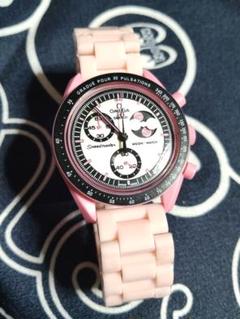 時計おまけ　OMEGASwatch　ムーンスウォッチ用ピンクブレス