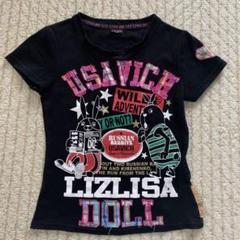 平成レトロ LIZ LISAdoll ウサビッチコラボ限定品 プーチン Tシャツ リズリサドール ウサビッチ コラボ Tシャツ ラメ 半袖 夏服