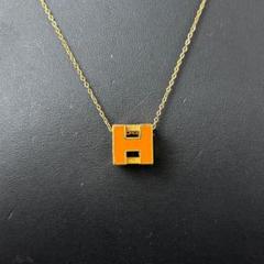 HERMES エルメス　キューブネックレス　Hロゴ オレンジチャーム　0327 楽天市場】【ジュエリー】HERMES エルメス カージュドアッシュ H