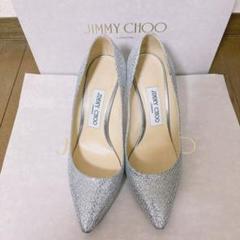 美品JIMMY CHOO ブライダル 結婚式 パンプス ラメ レース シルバー 美品JIMMY CHOO ブライダル 結婚式 パンプス ラメ レース シルバー