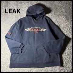 LEAK センターロゴ刺繍　パーカー　ビックサイズ　ユニセックス　90s 古着