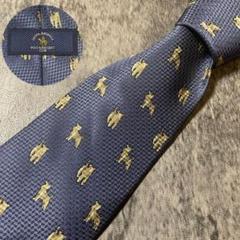 KNT003 POLO＆RACOUET CLUB ロゴ 犬柄 ライトブルー