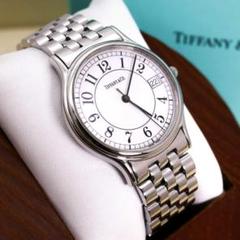 稼働 TIFFANY&Co. 腕時計 クラシック ステンレス デイト 2102