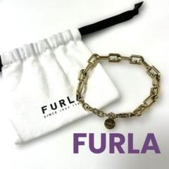 【正規品】<FURLA> CHAINED LOGO ブレスレット　ゴールド