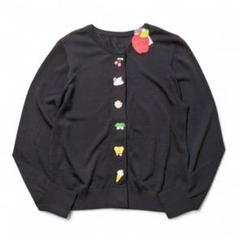 フランシュリッペ fl5 半袖カーディガン　黒　刺繍 フランシュリッペ fl5 半袖カーディガン 黒 刺繍 - メルカリ