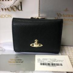 【極美品】 ヴィヴィアン 三つ折財布 ミニ財布 コンパクトウォレット ブラック Vivienne Westwood ヴィヴィアンウエストウッド 財布 三つ折り