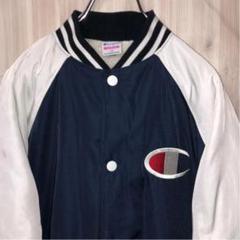 チャンピオン Champion デカロゴ刺繍 ロング丈スタジャン 裏ボア