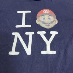 アニメTシャツ Nintendo マリオ紺 L 両面プリント USA製　古着