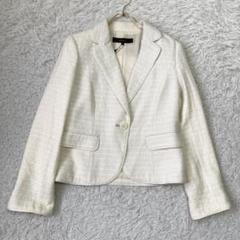 《美品》 Reflect ツイードジャケット アイボリー 11 フォーマル 上品