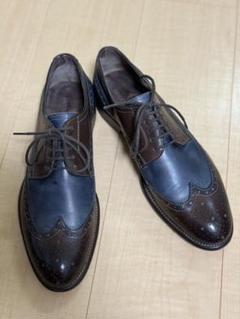 定価4.3万 GIOTTO FIRENZE 紺/茶 伊製ドレスシューズ 40のサムネイル