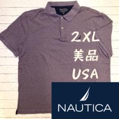 値下げ！美品 肉厚 US【NAUTICA】ノーティカ　ポロシャツ(2XL)