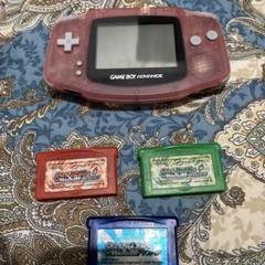 ゲームボーイアドバンス　ピンク　ポケモンソフト3点