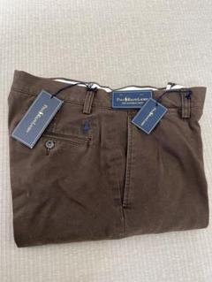 美品　90s　ポロバイラルフローレン　ポロチノ　ブラウン　W36　ボックスロゴ POLO RALPH LAUREN - 美品/90s/W36 ポロラルフローレン