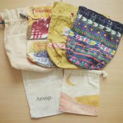 ハンドメイド　巾着　まとめ売り　６個