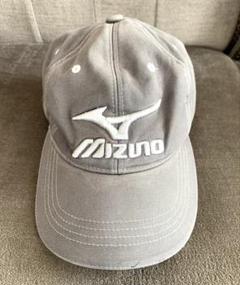 mizuno ミズノ グレー デニム地 キャップ 帽子 ユニセックス ステッチ①