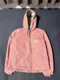Carhartt フード付きジャケット S ピンク Amazon.com: Carhartt Girls' Zip Front Canvas Insulated
