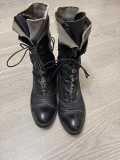 希少✨アルフレッドバニスター レースアップブーツ レザー ヒール 光沢 24.5 希少✨アルフレッドバニスター レースアップブーツ レザー