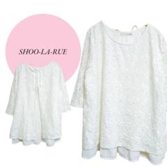 【シューラルー】SHOO-LA-RUE♡高級感♡総柄レース花柄♡後リボン♡L